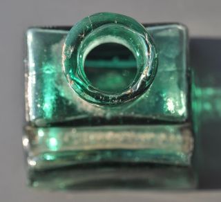 19th Cen Imperial Russia SCARCE TYPE Rough Glass Ink Bottle Interesting Shape 5