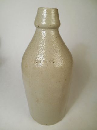 Antique Stoneware Beer Bottle W.  B.  V.