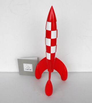 Rare Tintin Snowy The Rocket 12 Inch Tall Resin France Moulinsart
