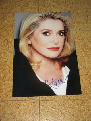 Sexy Catherine Deneuve Handsigned 8x12 In Person Guaranteed