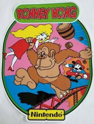 Nintendo Donkey Kong Arcade Game Side Art Decal Set
