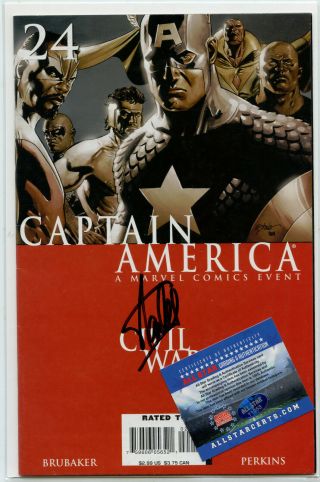 Stan Lee Signed Captain America Civil War 24 - Hologram All Star 11053