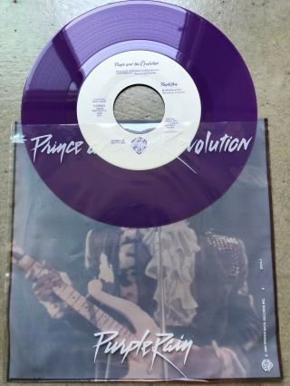 Prince Purple Rain/ God Purple Vinyl Picture Sleeve 7 "