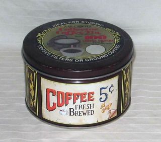 Round Limited Edition Mr.  Coffee Collector Coffee Tin