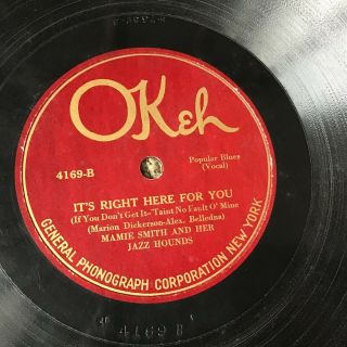 78 RPM - Mamie SMith OKEH 4169 Crazy Blues E, 2