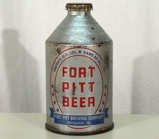 Fort Pitt Pre - War Irtp Crowntainer Cone Top Beer Can Pittsburgh,  Pennsylvania Pa