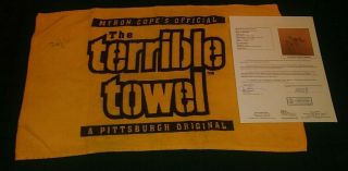 Mac Miller Signed Autographed Terrible Towel Pittsburgh Steelers Jsa Loa Rare