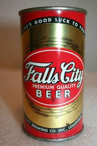 Falls City Beer 12 Oz.  Oi Flat Top Beer Can From Louisville,  Kentucky