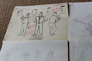 Herge ' s The Adventures of Tintin Animated Model sheets Storyboard Sketch Art 334 5