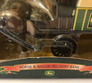 John Deere Horse & Wagon Delivery Bank Seasons Greetings 2004 Ertl Boxed Toy NIP 4