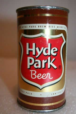 Hyde Park Beer 12 Oz.  Irtp Flat Top Beer Can From St.  Louis,  Missouri
