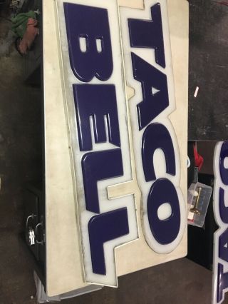 Vintage 90’s Taco Bell Sign Logo Large Commercial Sign Taco Bell 1