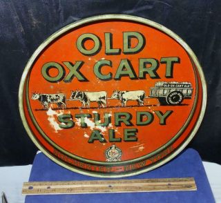 Vintage Old Ox Cart Sturdy Ale Beer Tray Rochester York Standard Brewing Co
