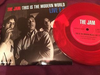 The Jam ‎– This Is The Modern World (live E.  P. ) Rare Red Vinyl 7 " Near