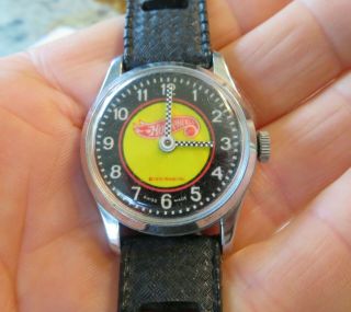 Vintage 1970 Mattel Hot Wheels Wrist Watch With Band