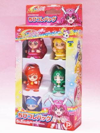 Precure Finger Puppet Doll 5figures Box Set MIB Chibi Colle Bag Japan Maruka 3