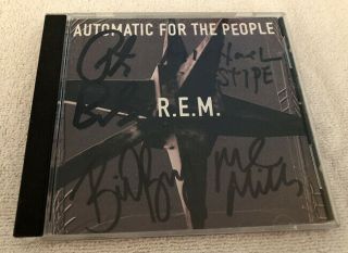 Rem Automatic For The People Cd Signed Michael Stipe Autographed R.  E.  M.