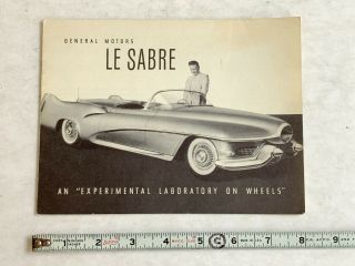 1951 Buick Xp - 300 Le Sabre General Motors Experimental Dealer Sales Brochure
