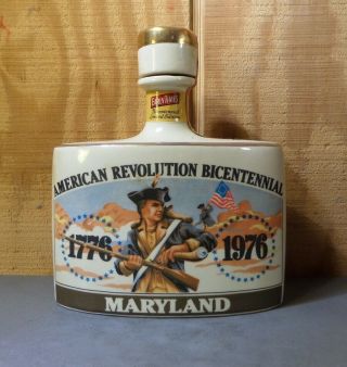 Early Times Kentucky Bourbon 1776 - 1976 Usa Bicentennial Decanter - Maryland