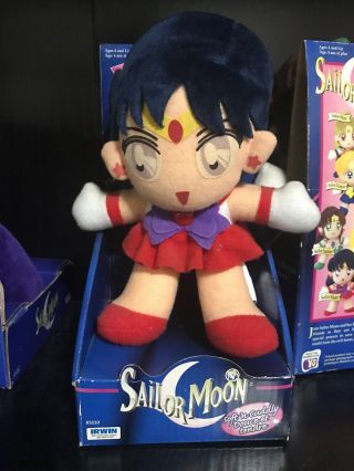 1998 Irwin Sailor Moon Plush Dolls Mars Mercury Jupiter Luna 4