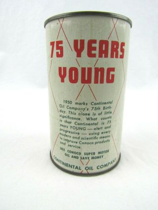 Conoco Motor Oil Can Bank 1950 Continental Oil Co 3.  5 In 75th Anniversary 3