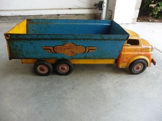 1950s Wyandotte Construction Dump Truck Marked Giant Litho Cab 6 Wheels Complete