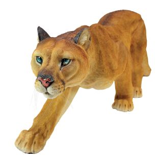 Wild Cat On The Prowl Cougar Mountain Lion Garden Feline Statue Sculpture