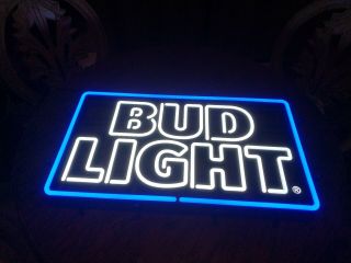 Bud Light Retro Iconic Neon Beer Sign Bar Light Man Cave 30”