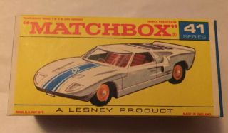 Matchbox Ford GT Series 41 1965 Orginal Box 4