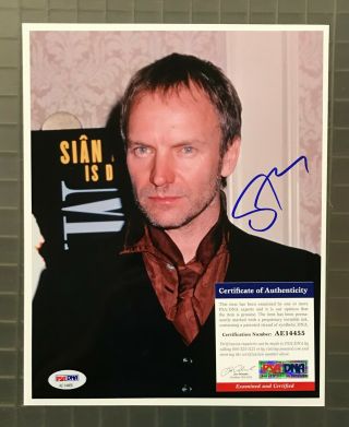 Sting Signed 8x10 Photo Autographed Auto Psa/dna The Police