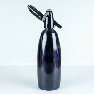 Vintage Isi Siphon Seltzer Bottle Eggplant Purple W/instructions Austria