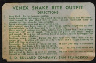 Rare Vintage 1940 ' s Venex Snakebite Pocket - sized Kit 8