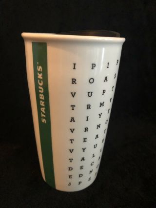 Starbucks 2016 Word Search 12 Oz Ceramic Tumbler