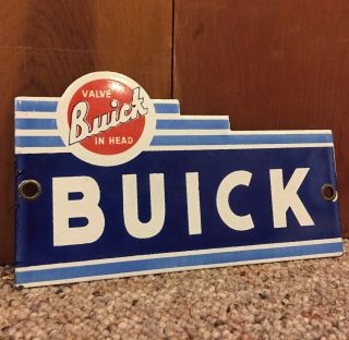 Vintage Buick Authorized Service Porcelain Parts Dealership Sign