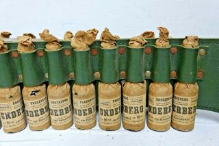 Most Unusual Large Old Advertising Belt Packed With Underberg Bottles Very Rare