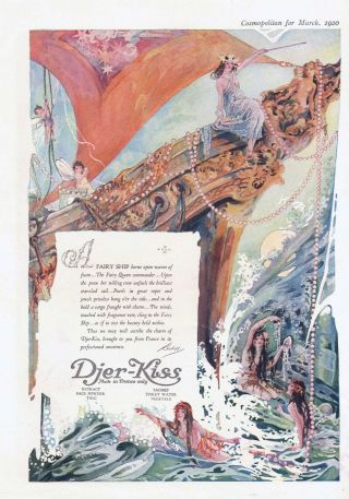 Djer Kiss - A Fairy Ship - Fairies - Great Art - 1920 - Advertisement