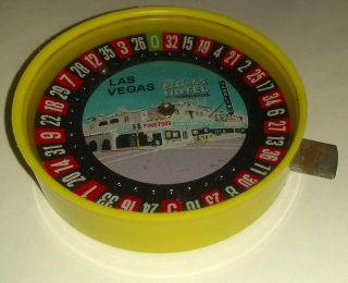 Vintage El Cortez Casino Handheld Roulette Wheel Game Japan Tin Litho