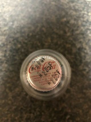Never Opened Coke Coca - Cola 16 oz Glass Bottle Styrofoam Label Aluminum Cap 3