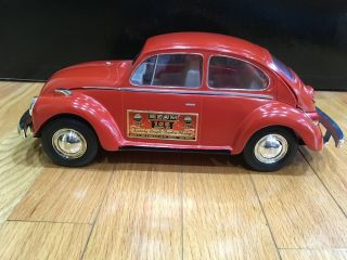 Vintage 1973 Jim Beam Kentucky Whiskey Vw Beetle Decanter Bottle Red Volkswagen