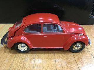 Vintage 1973 Jim Beam Kentucky Whiskey VW Beetle Decanter Bottle Red Volkswagen 2