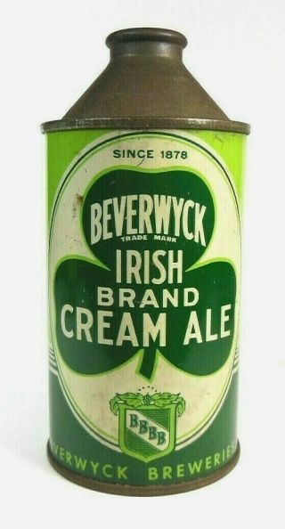 Beverwyck Irish Brand Cream Ale Conetop Beer Can - Irtp - Albany,  York