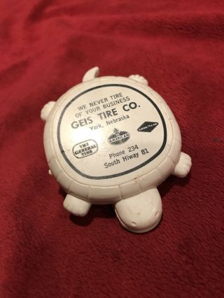 Vintage Turtle Receipt Clip,  Geis Tire in York,  NE.  Goodyear,  General.  Ph 234. 5