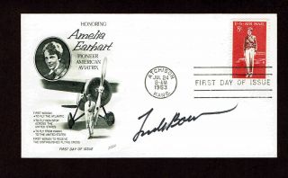 Frank Borman Signed Postal Cover Nasa Autographed Jsa