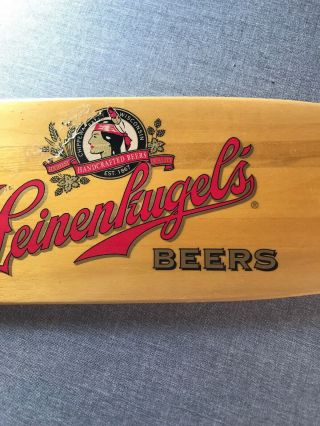Leinenkugel Leine ' s Lodge Legend Of The Northwoods 47.  5” Wood Canoe Paddle Sign 3