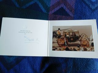 Queen Elizabeth The Queen Mother - Lovely Signed 1977 Chirstmas Card