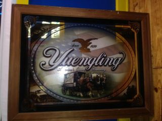 Vintage Yuengling Bar Pub Beer Sign “america’s Oldest Brewery” Horse Carriage