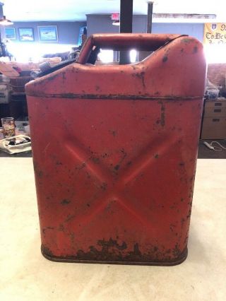 Vintage 5 Gallon Us Military Gas Can