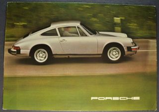 1975 Porsche 911 Sales Brochure Folder 911s Carrera 75