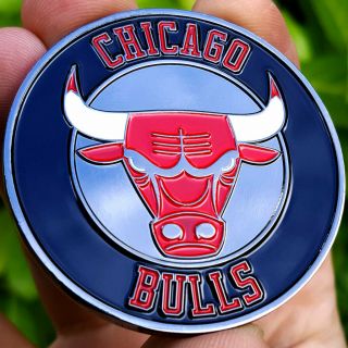 Premium Nba Chicago Bulls Poker Card Guard Chip Protector Golf Marker Coin