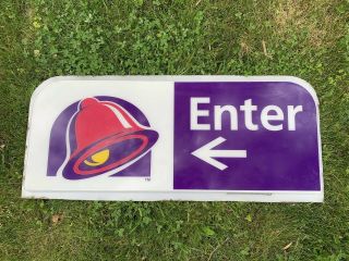 Vintage 90’s Taco Bell Sign Logo Commercial Sign Taco Bell Exit Sign 2